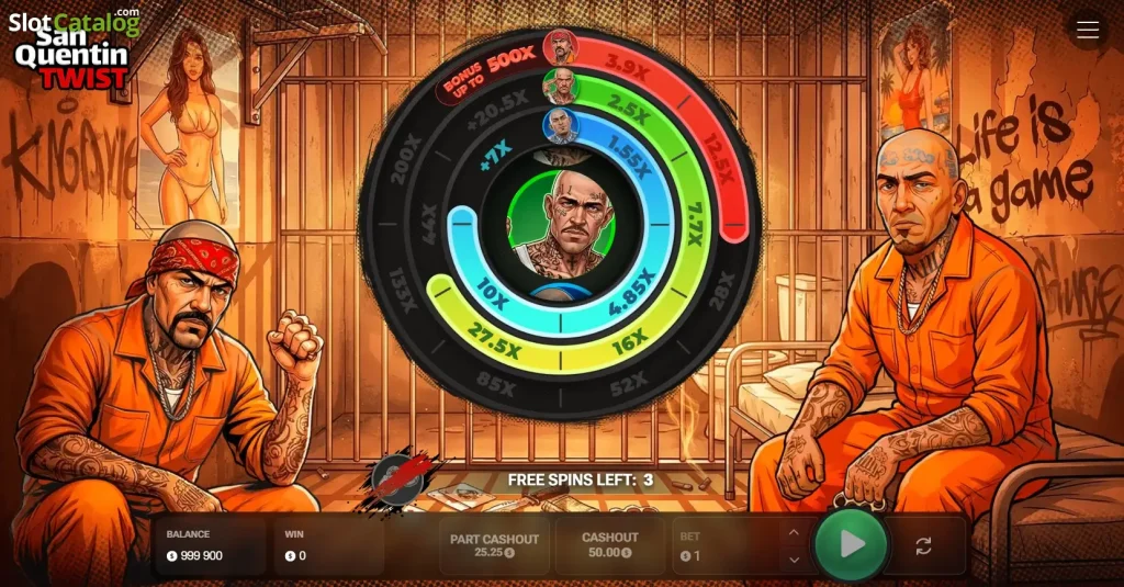 Twist San Quentin Inout Games casino game