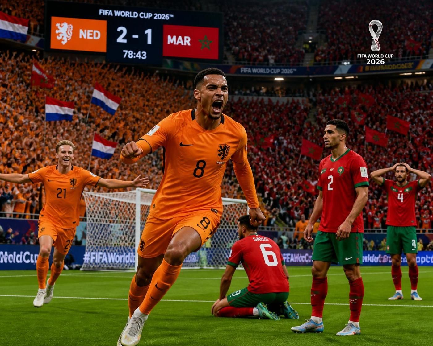 discover how the netherlands extended their historic unbeaten streak in the world cup, delivering a bitter defeat for morocco in a thrilling match.