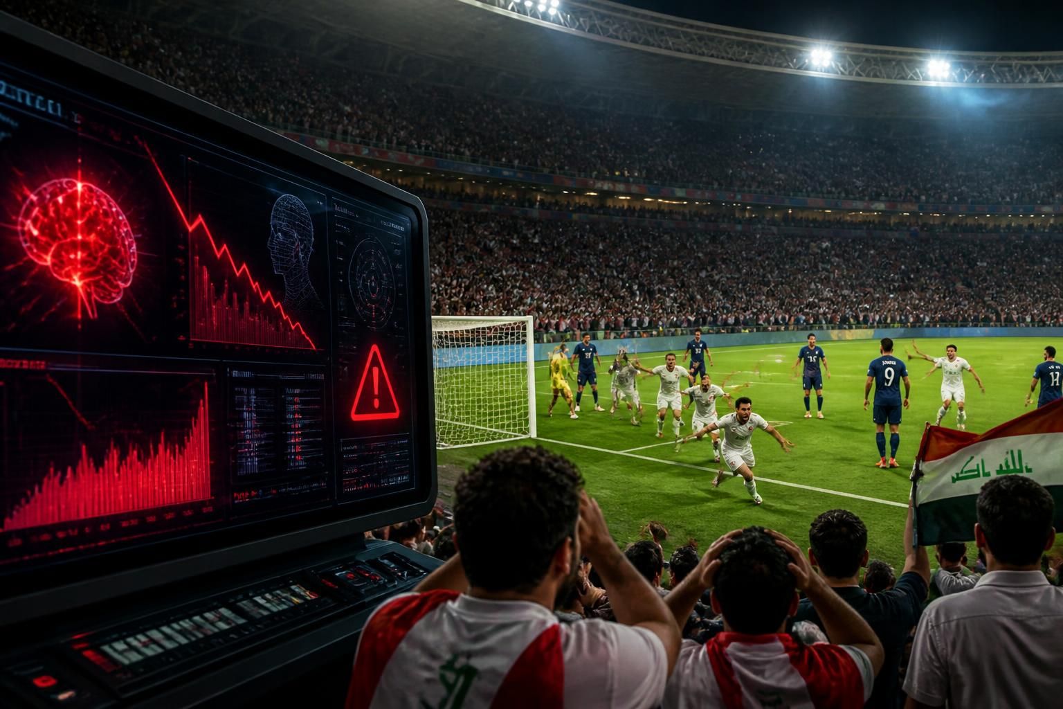 ai predicts a bleak result for iraq in their match against france, but a surprising revelation changes the perspective.
