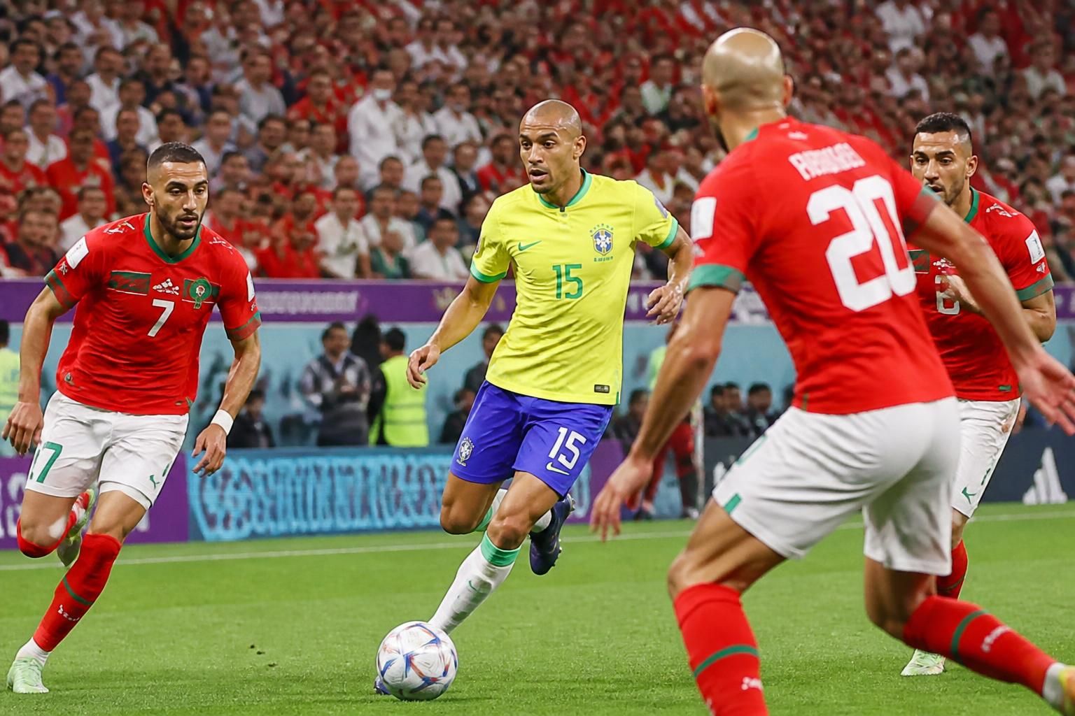 fabinho admits that morocco's intense off-ball movement forced his team into extensive running during the match, highlighting the physical demands and tactical challenge they faced.