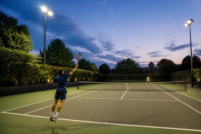 discover how esn tennis in nogent-le-roi enhances competitive play with its new outdoor court lighting, offering improved visibility and an elevated tennis experience for all players.