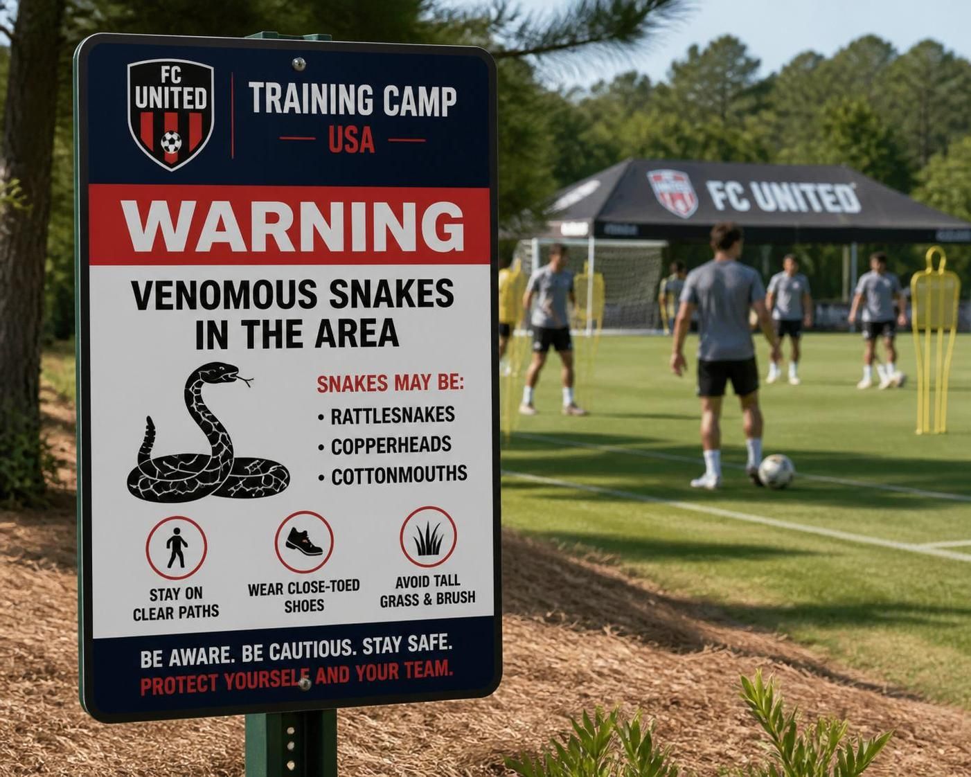a venomous snake causes panic among german soccer stars during their world cup training camp, disrupting preparations and raising safety concerns.