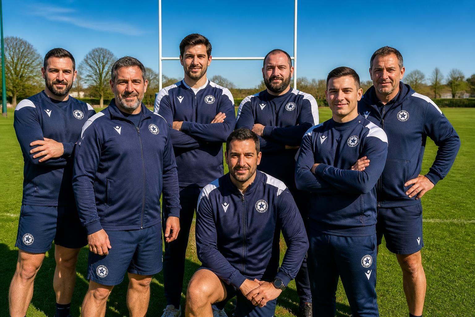 discover the fully assembled junior coaching team of monteux rugby xv, part of étoile sportive montilienne, dedicated to nurturing young rugby talent and fostering team spirit.