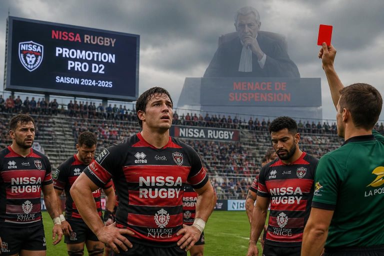 nissa rugby, recently promoted to prod2, faces a potential suspension from national competitions next season, raising concerns about the club's future and compliance with league regulations.