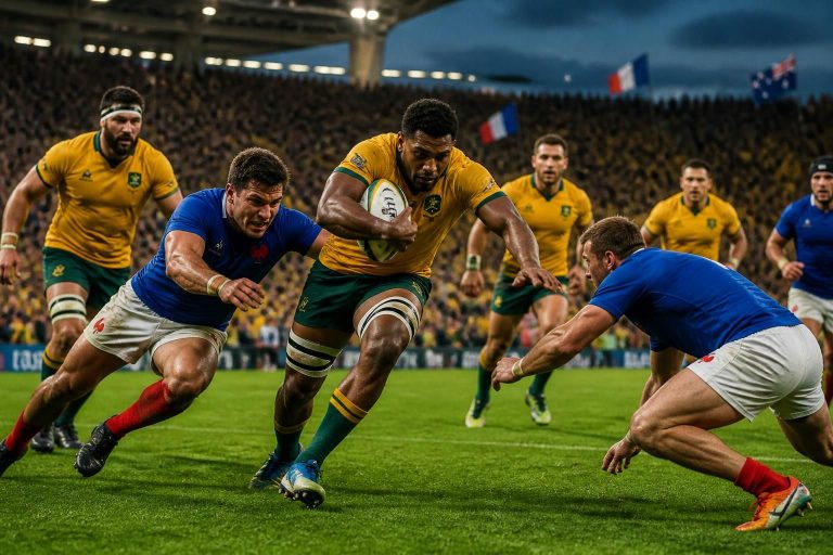 watch the australia vs france rugby showdown live with real-time scores and streaming. stay updated with every try, tackle, and score as the two rugby giants clash on the field.