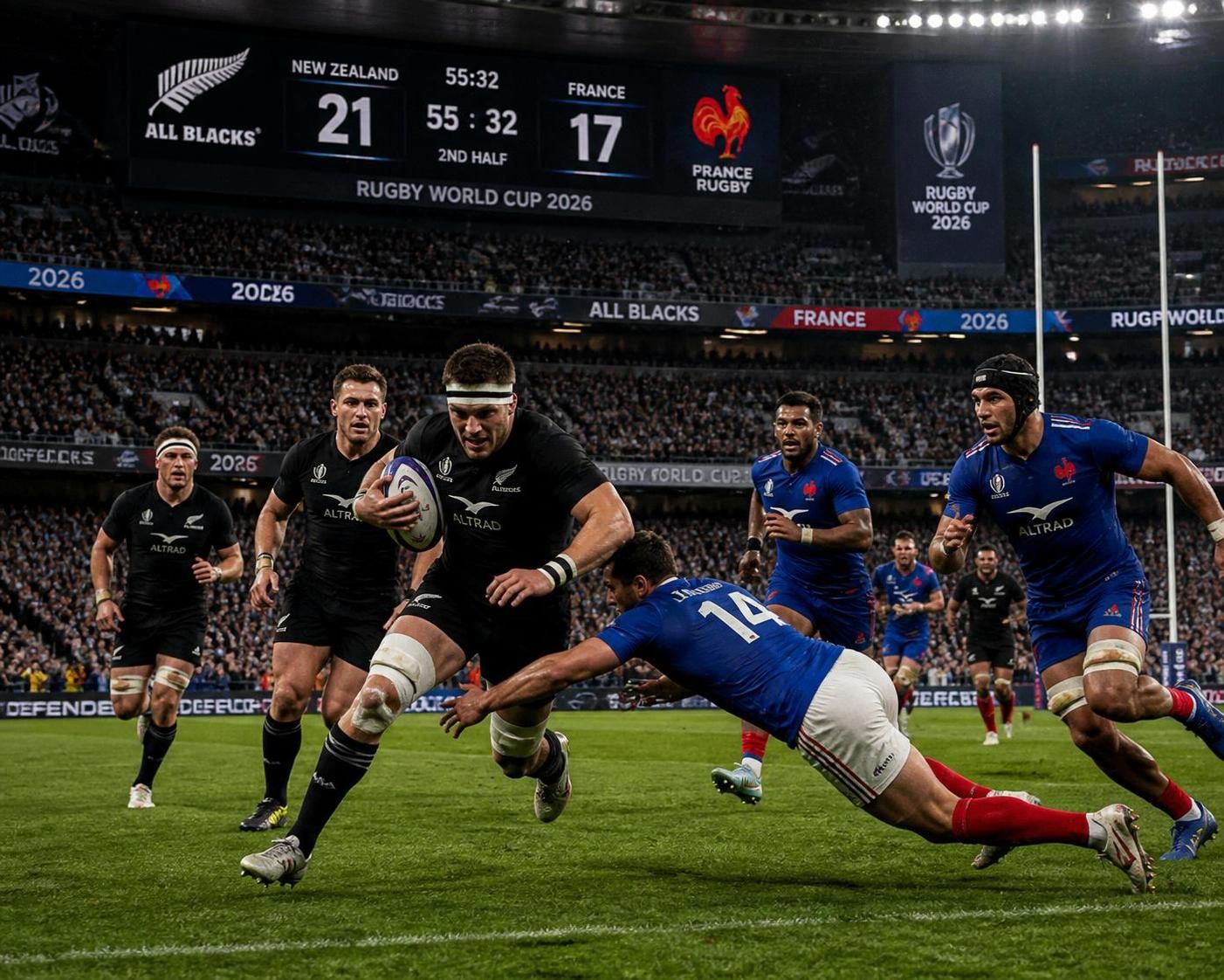 discover kickoff times and broadcast channels for the exciting rugby showdowns: new zealand vs france and south africa vs england. stay updated and don't miss a moment of the action!