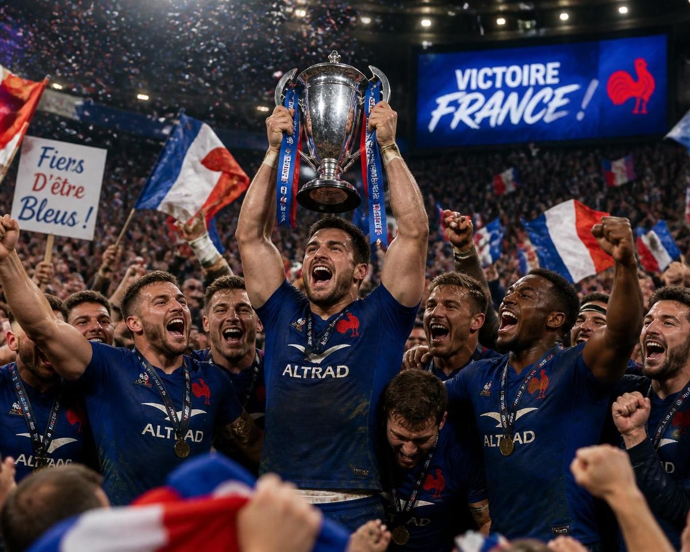 discover how nearly 1.5 million early viewers celebrated the french xv's thrilling rugby victory in this exciting triumph.