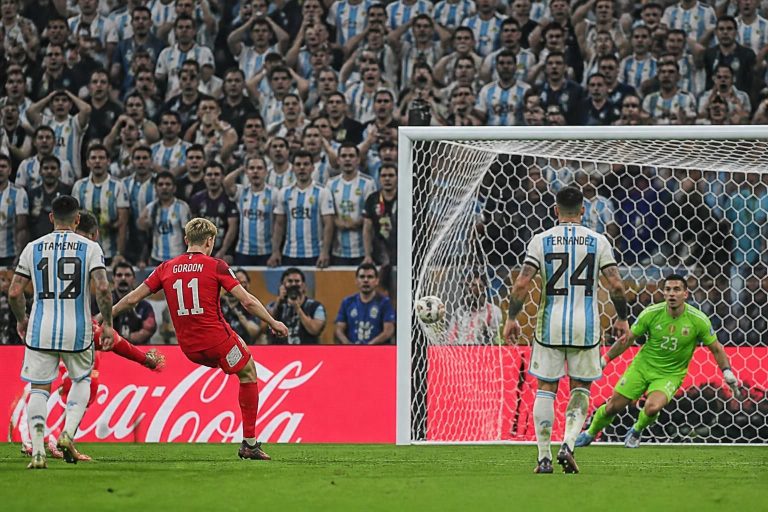 watch gordon make history with a stunning goal that leaves argentina speechless, marking a record-breaking moment in football.